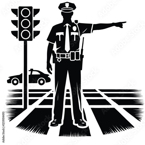 Police Officer Traffic Directing