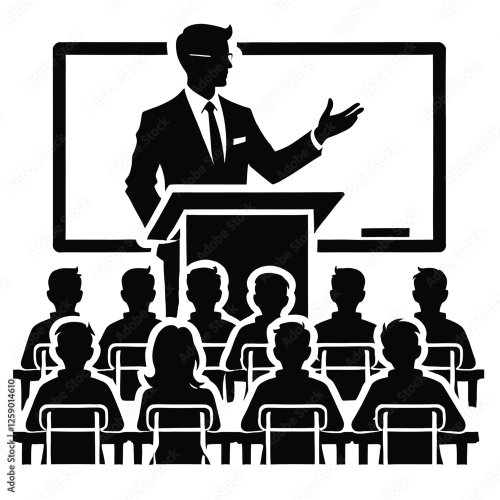 Professor Lecture Silhouette Professor Lecture Silhouette