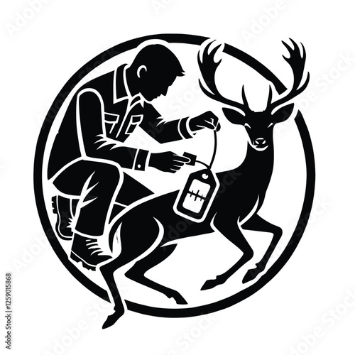 Wildlife Biologist Tagging Animals