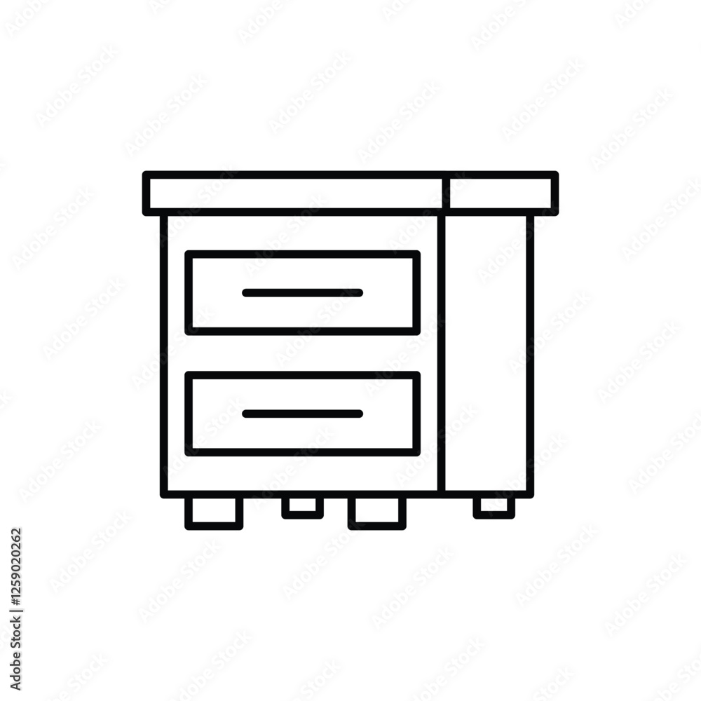 Dresser vector icon Dresser vector icon