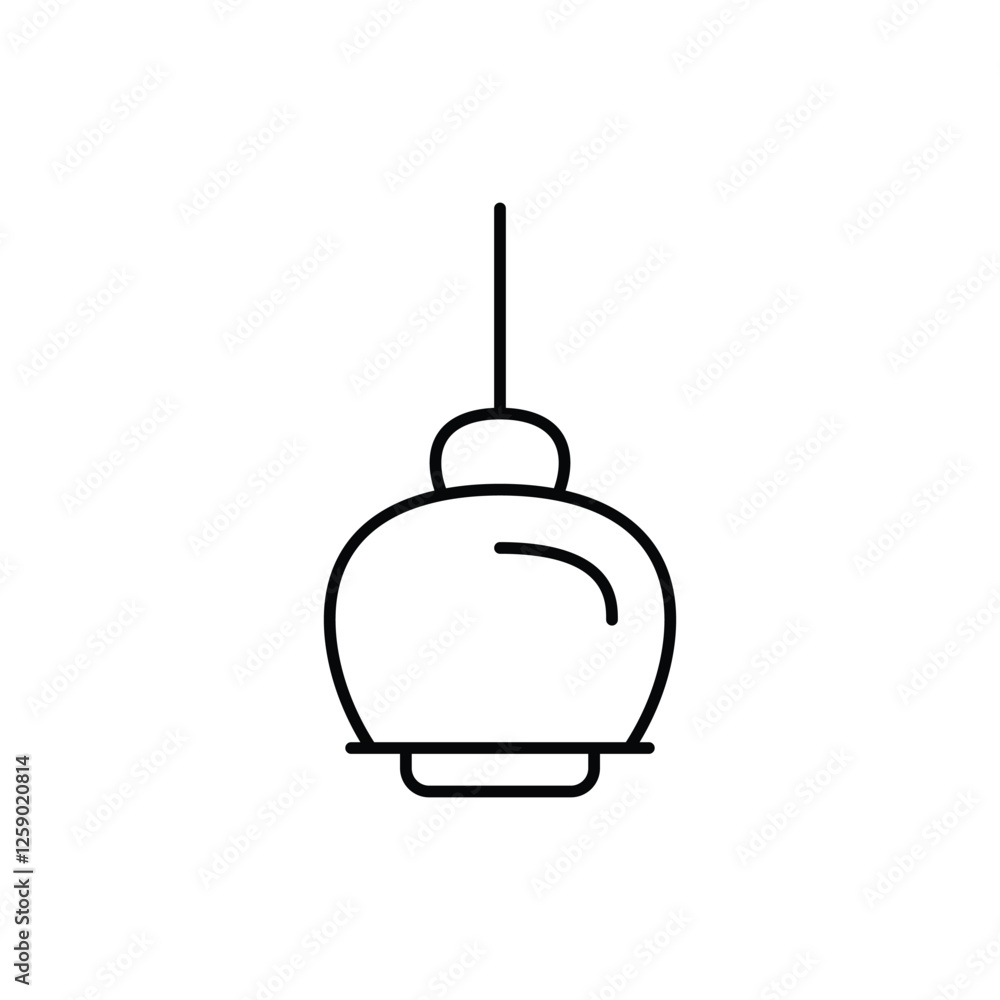 Obraz premium Chandelier vector icon