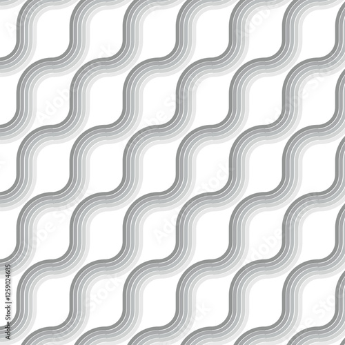 Gradient seamless geometric pattern. Flowers scattered over a white background. Stock vector for printing on surfaces. Seamless Pattern for fabric print