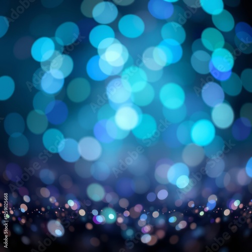 Festive bokeh glitters background abstract shiny backdrop with circlesmodern design overlay with sparkling glimmers blue purple and green backdrop glittering sparks with glow effect Bokeh light l photo