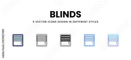 Blinds vector icons set stock illustration