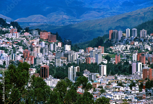Vista da cidade de Quito. Equador.