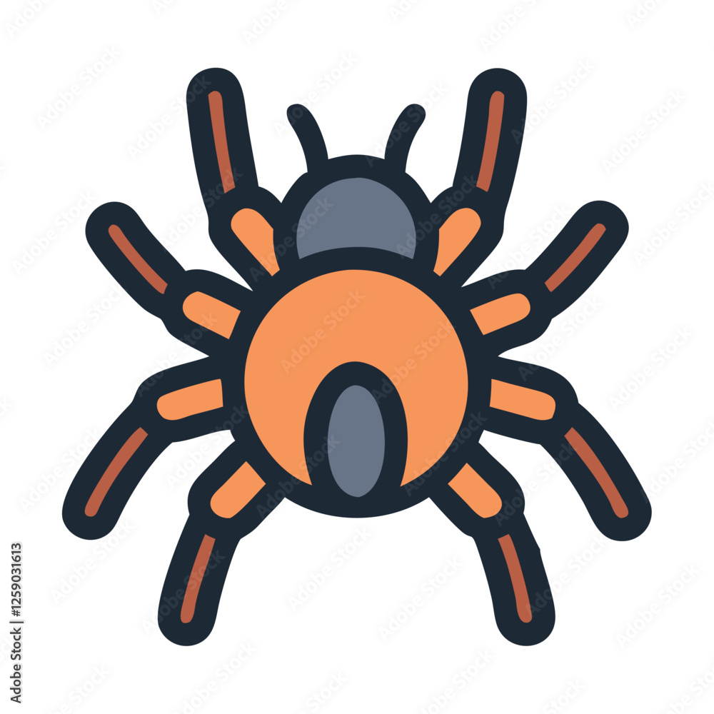 Desert wildlife tarantula icon illustration Desert wildlife tarantula icon illustration