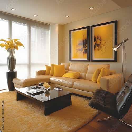 modern living room interior ai generative