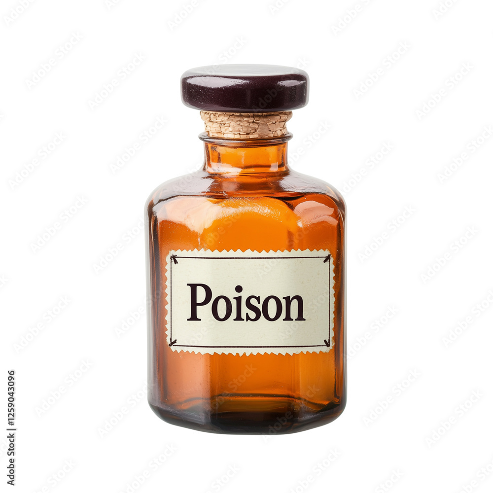 Old-fashioned apothecary bottle labeled Old-fashioned apothecary bottle labeled