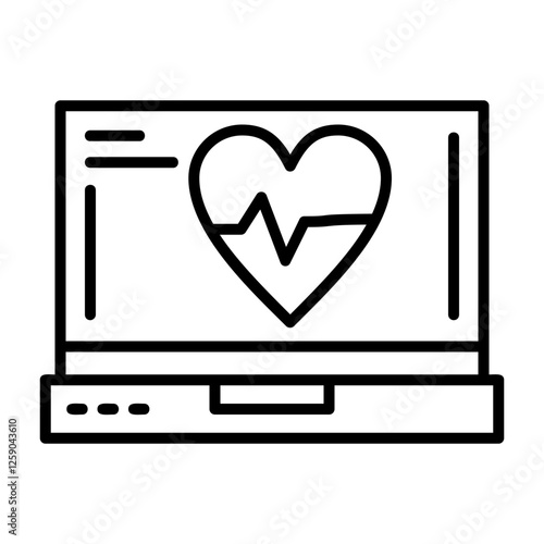 Heartbeat Laptop Interface Icon
