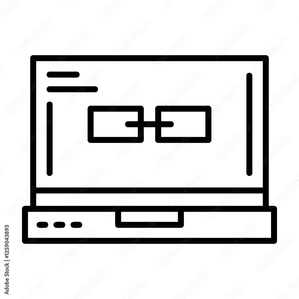 Link Laptop Interface Icon Link Laptop Interface Icon