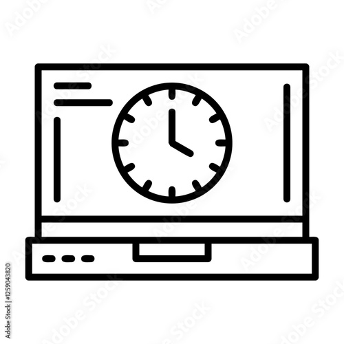 Clock Laptop Interface Icon