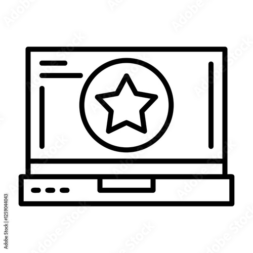 Star Laptop Interface Icon