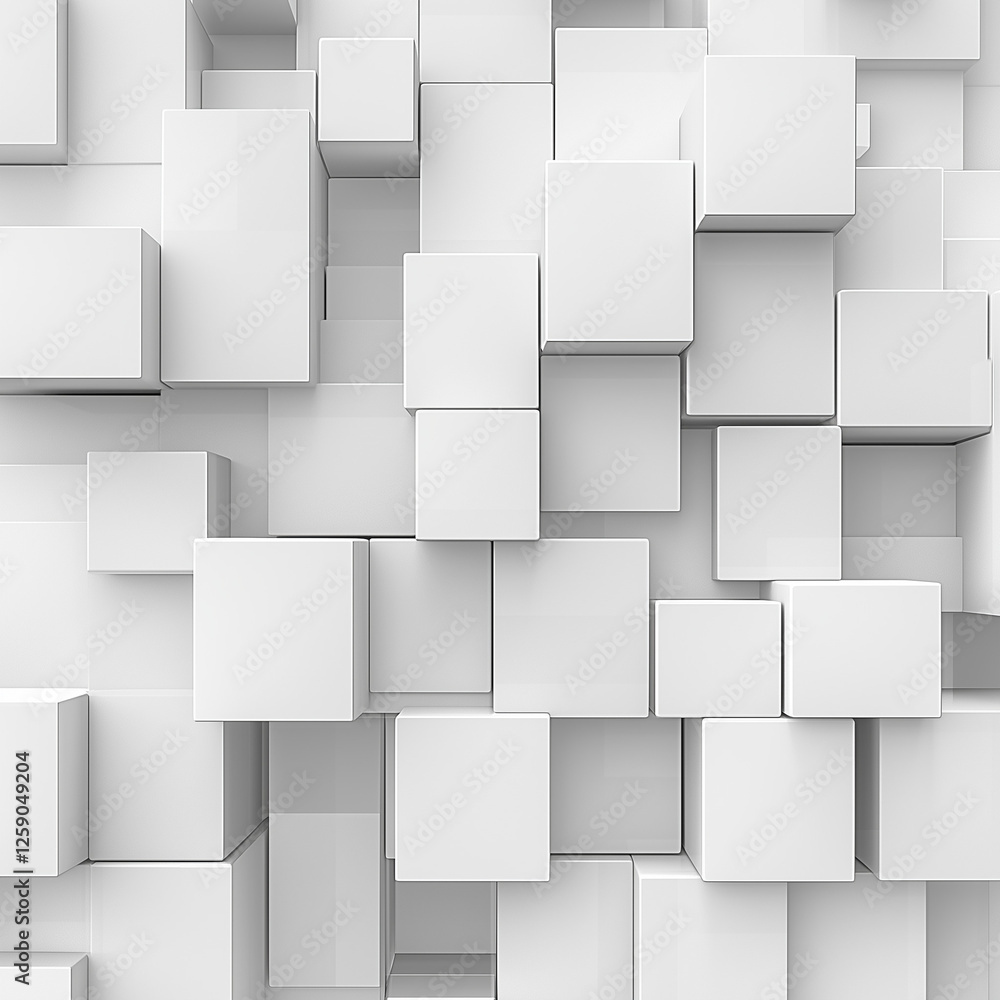 abstract 3d white cubes background abstract 3d white cubes background