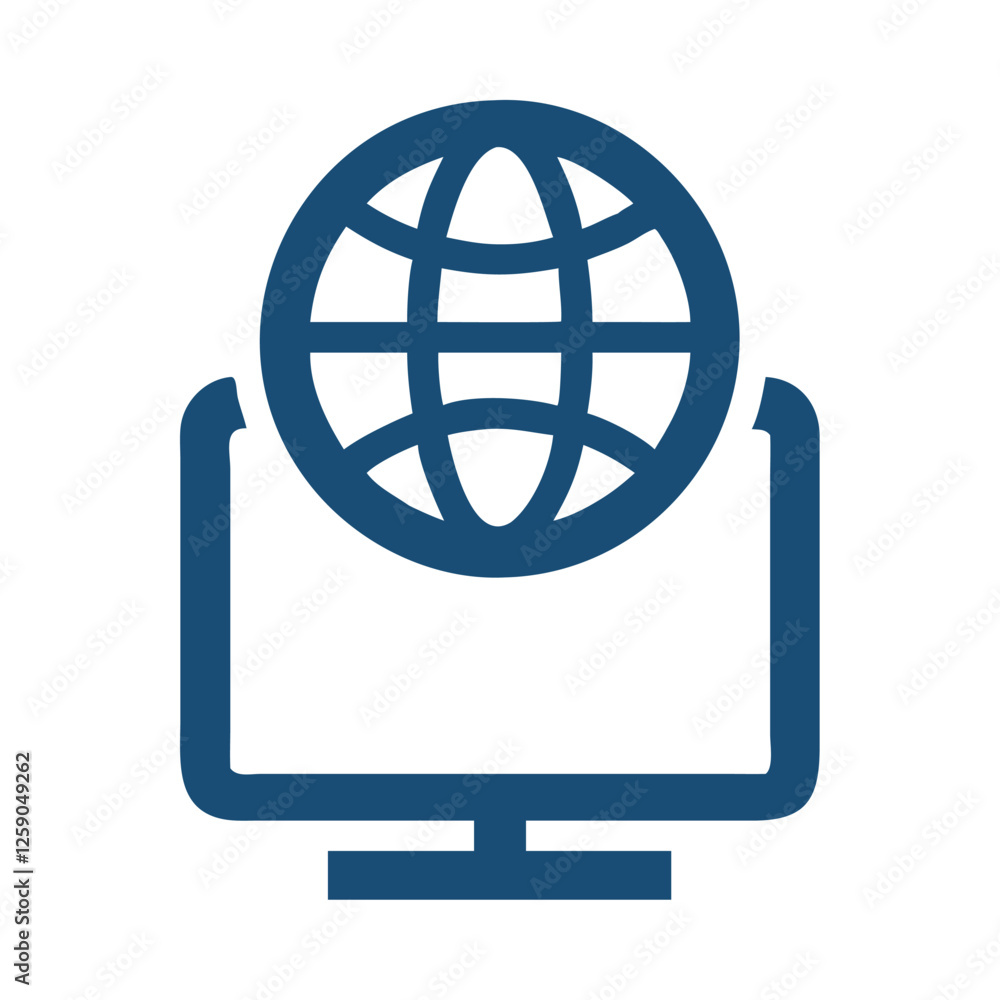 Internet Globe Connection Telecommunications Industry Icon Internet Globe Connection Telecommunications Industry Icon