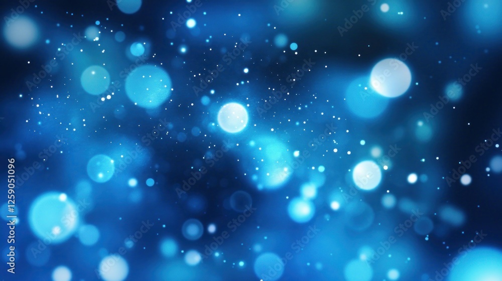 Abstract blue bokeh background with glowing circles and particles. Abstract blue bokeh background with glowing circles and particles.