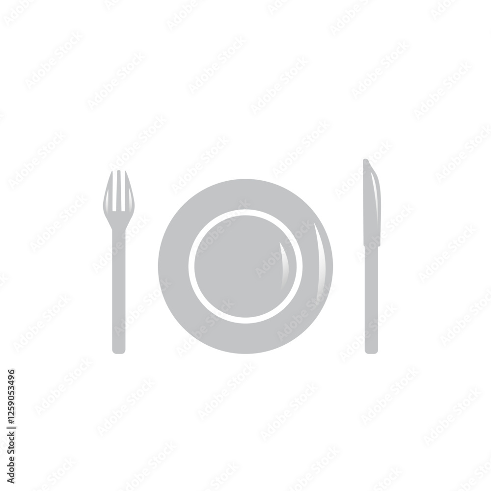 Table setting set. Fork, Knife, Spoon, plate sketch set. Catering engraved. Dinner etiquette. Vector illustration. Table setting set. Fork, Knife, Spoon, plate sketch set. Catering engraved. Dinner etiquette. Vector illustration.