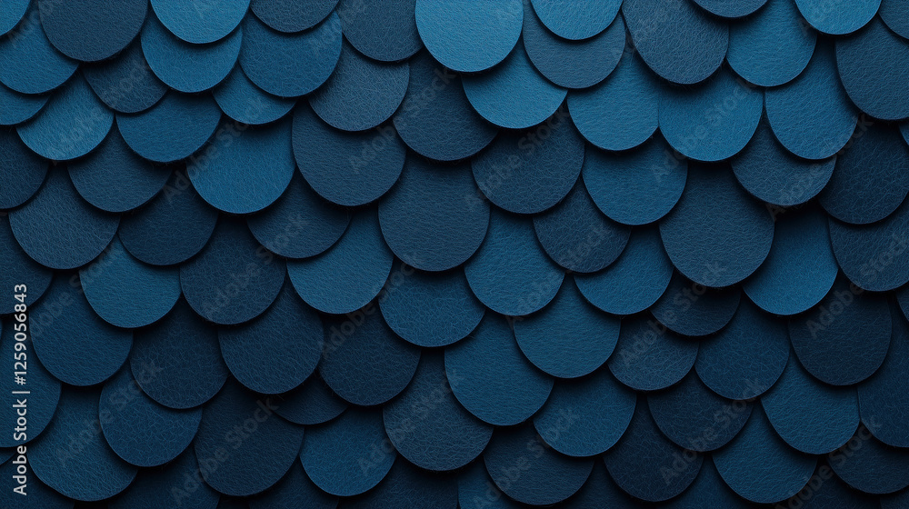 Dark blue textured pattern created by overlapping circular shapes resembles fish scales on a surface Dark blue textured pattern created by overlapping circular shapes resembles fish scales on a surface