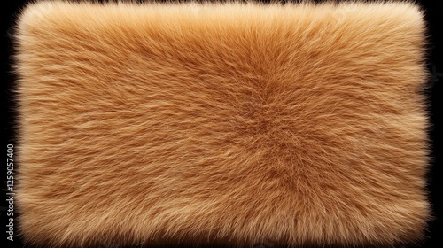 Soft golden fur piece showcased against a dark background highlighting its texture and color