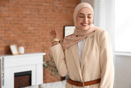 Stylish Muslim woman in hij...