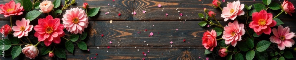A beautiful arrangement of artificial flowers on a wooden wall with ornate details, wall art, home decor, wall decor A beautiful arrangement of artificial flowers on a wooden wall with ornate details, wall art, home decor, wall decor