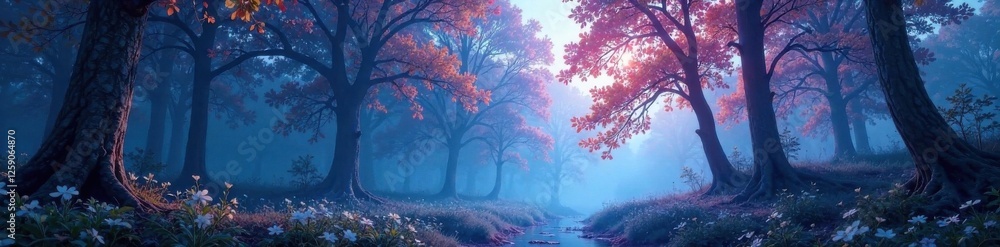 A ghostly forest of iridescent trees and shimmering foliage beckons in the soft, ethereal light of a distant star, stardust, hologram, glowing forest A ghostly forest of iridescent trees and shimmering foliage beckons in the soft, ethereal light of a distant star, stardust, hologram, glowing forest