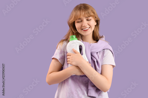 Young woman with laundry de...