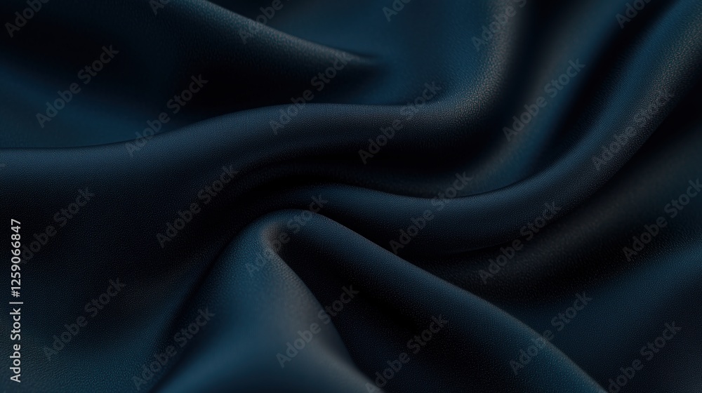 Obraz premium Smooth dark fabric drapes elegantly, showcasing luxurious texture and depth in its folds