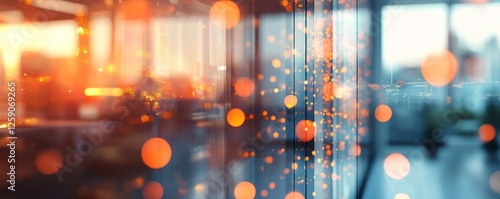 Abstract Cityscape at Sunset: A Blur of Lights and Colors