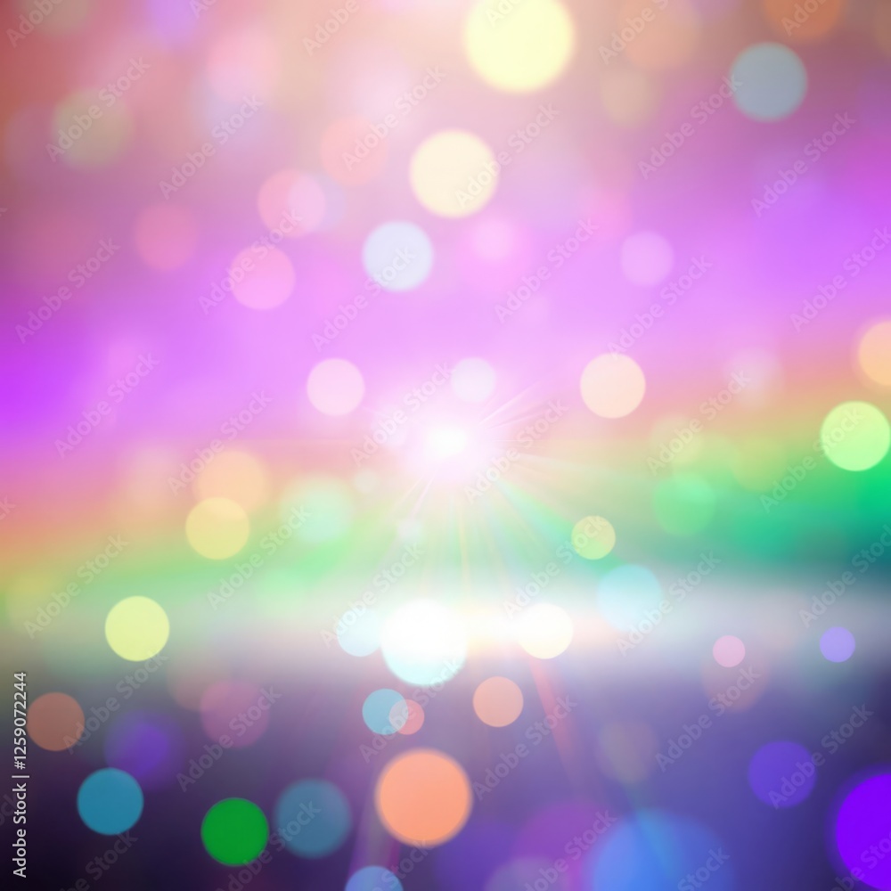 Fototapeta premium Abstract background with holographic rainbow flare blurred rainbow light refraction texture overlay effect for photo Bokeh light lights background bokeh abstract light bright effect shiny