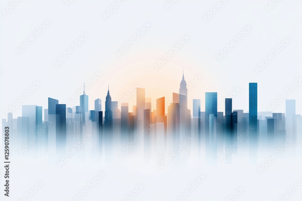 A city skyline. Generative AI