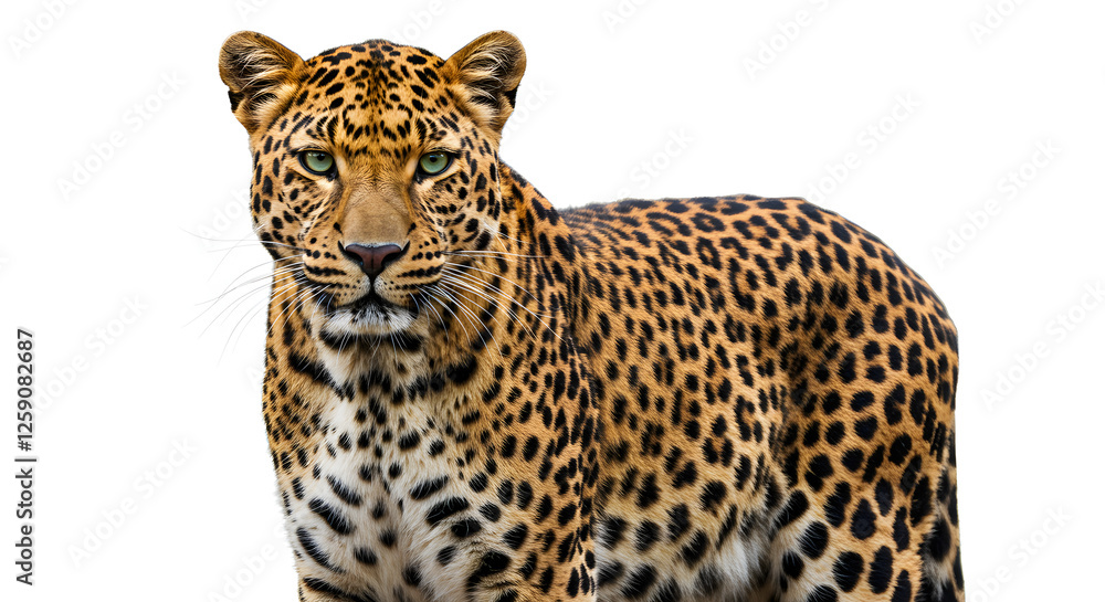 Obraz premium leopard on white background