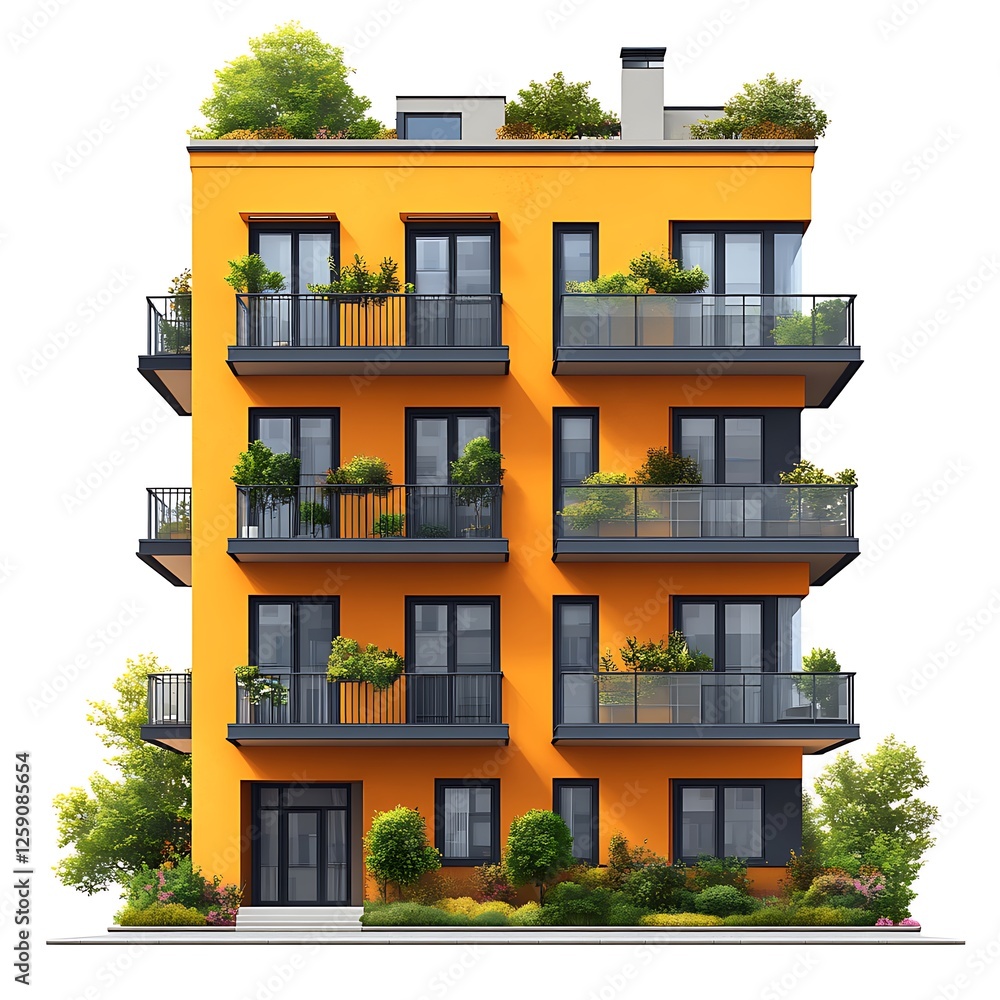 Fototapeta premium Contemporary apartment lush green plants high resolution hd picture