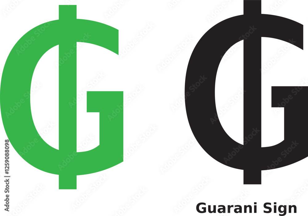 A clean vector of the guarani symbol, representing Paraguay's official currency. A clean vector of the guarani symbol, representing Paraguay's official currency.
