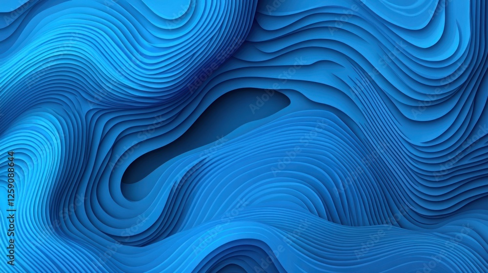 Abstract blue layered wavy background. Abstract blue layered wavy background.