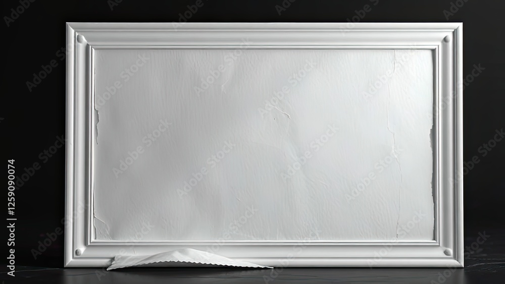 White Frame Mockup Blank Canvas Minimalist Design Empty Picture Frame White Frame Mockup Blank Canvas Minimalist Design Empty Picture Frame