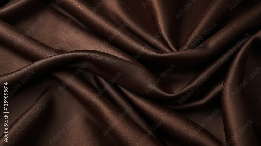 Deep brown fabric flows beautifully with a smooth surface ideal for creating elegant curtains clothing or upholstery in various design applications Deep brown fabric flows beautifully with a smooth surface ideal for creating elegant curtains clothing or upholstery in various design applications