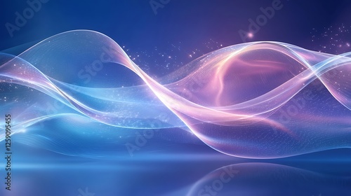 Abstract glowing waves, energy, technology, background, digital art, website design.