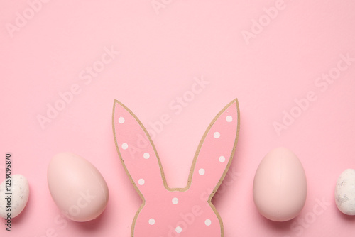 Wooden bunny ears with East...