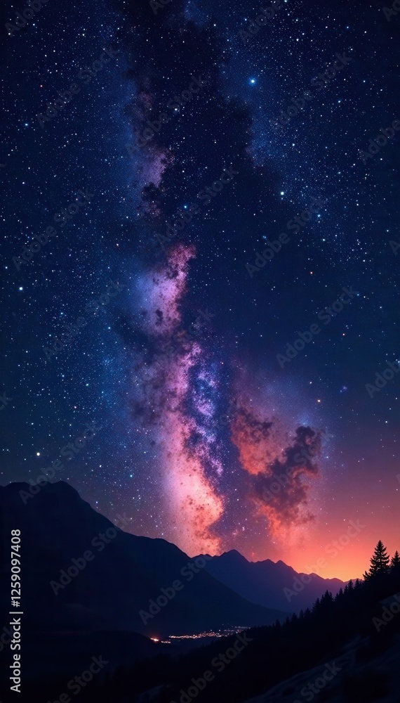 Cosmic night sky with stars and galaxies in black , space, universe, black Cosmic night sky with stars and galaxies in black , space, universe, black