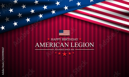 Happy Birthday American Legion Design Background Illustration