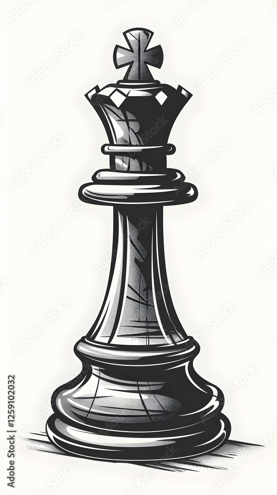 Elegant Queen Chess Piece Vector Illustration Emphasizing Power and Strategy for Educational and Design Use Elegant Queen Chess Piece Vector Illustration Emphasizing Power and Strategy for Educational and Design Use