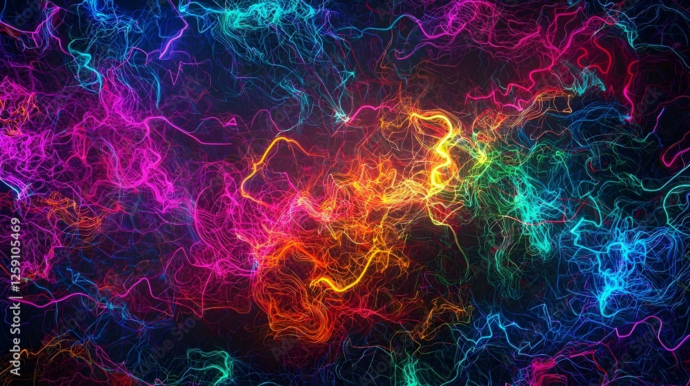 Obraz premium Abstract Colorful Particle Explosion Design