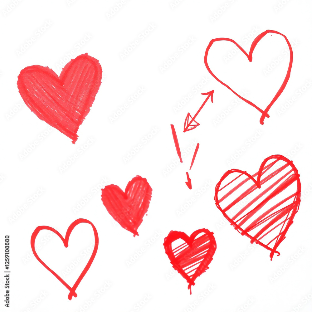 artistic red hearts artistic red hearts