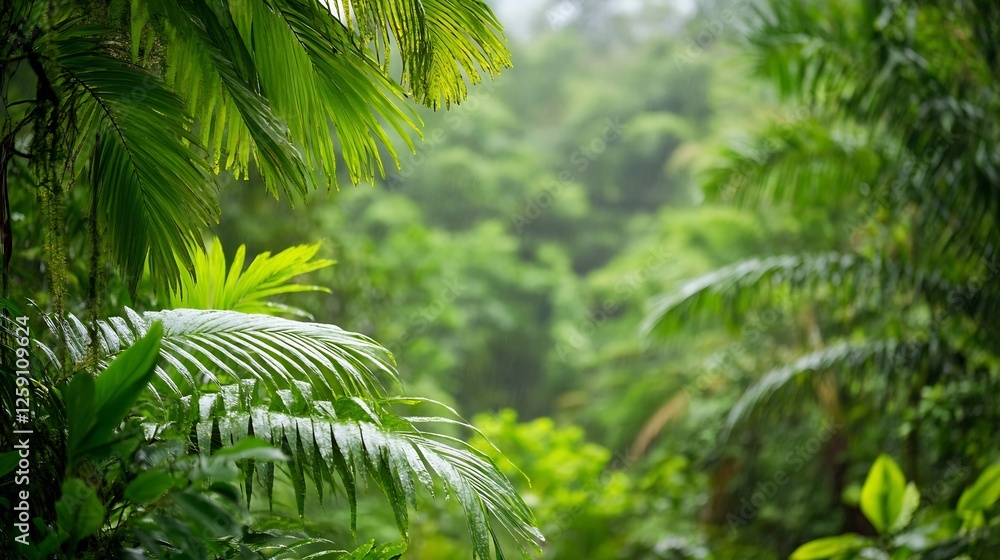 Lush Green Rainforest Vegetation with Glorious Shades of Green and Freshness : Generative AI Lush Green Rainforest Vegetation with Glorious Shades of Green and Freshness : Generative AI