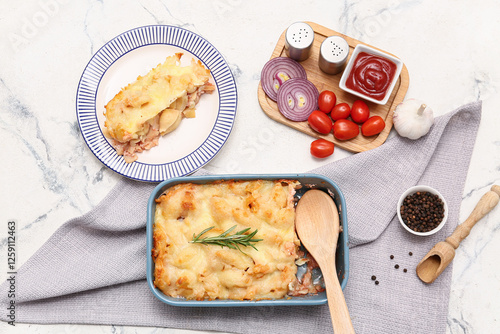 Delicious baked pasta casse...