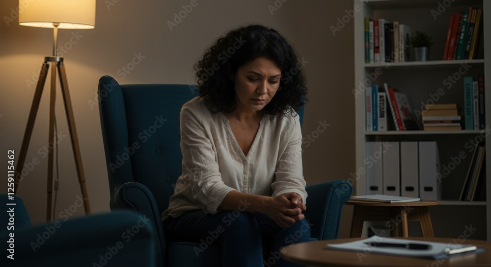 Depicts sadness and frustration during psychiatric sessions, emphasizing patient struggles.
Depicts sadness and frustration during psychiatric sessions, emphasizing patient struggles.