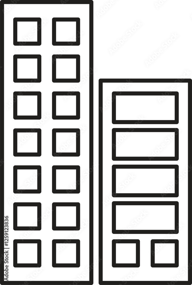 Buildings Icon Set Modern Architecture and Design Elements Buildings Icon Set Modern Architecture and Design Elements