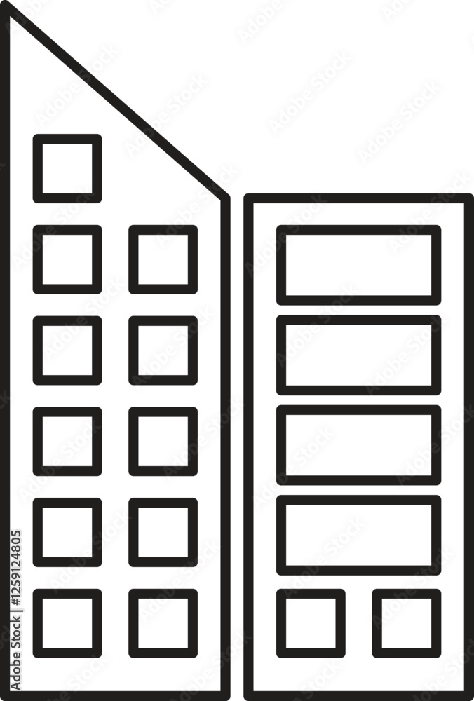 Buildings Icon Set Modern Architecture and Design Elements Buildings Icon Set Modern Architecture and Design Elements