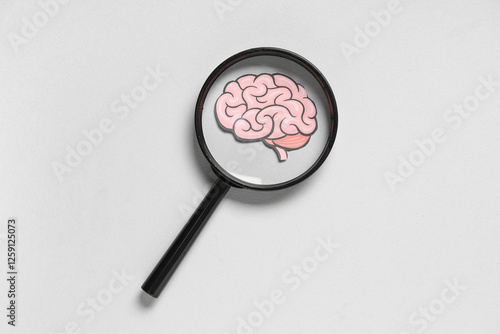 Magnifying glass with paper...