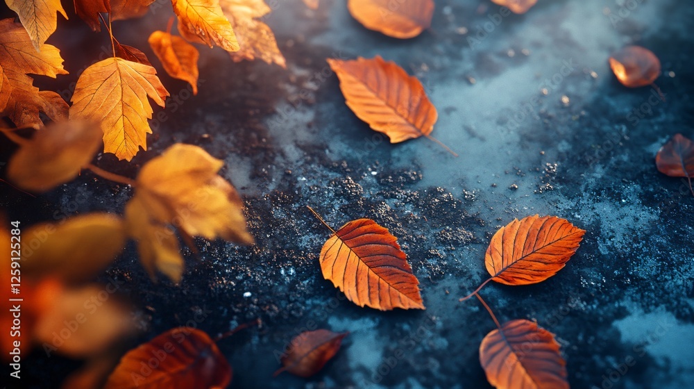 Vibrant Autumn Leaves Artistic Nature Background Vibrant Autumn Leaves Artistic Nature Background